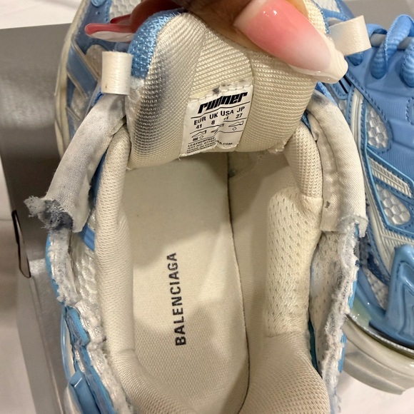 Women’s Balenciaga Light Blue and White Sneakers - Picture 5 of 8